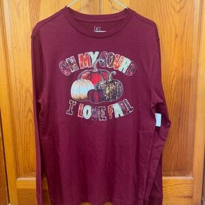 Oh My Gourd I Love Fall Maroon Shirt
